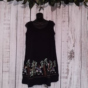 Into the wild Safari black dress w/ gazelles